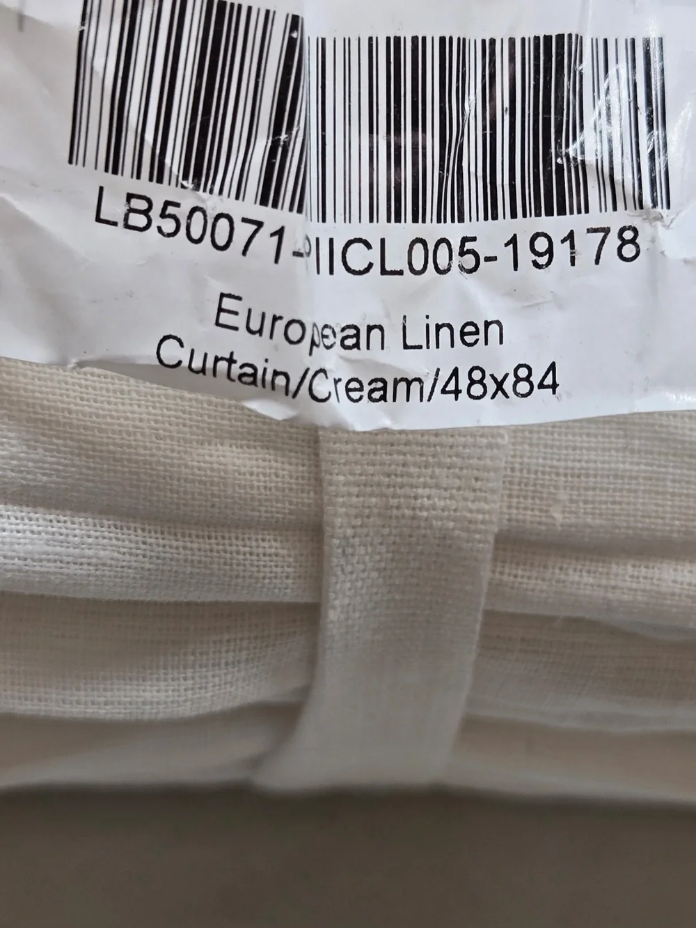 NWT QUINCE Set Of 2 48x84 European Linen Curtains Cream 0496